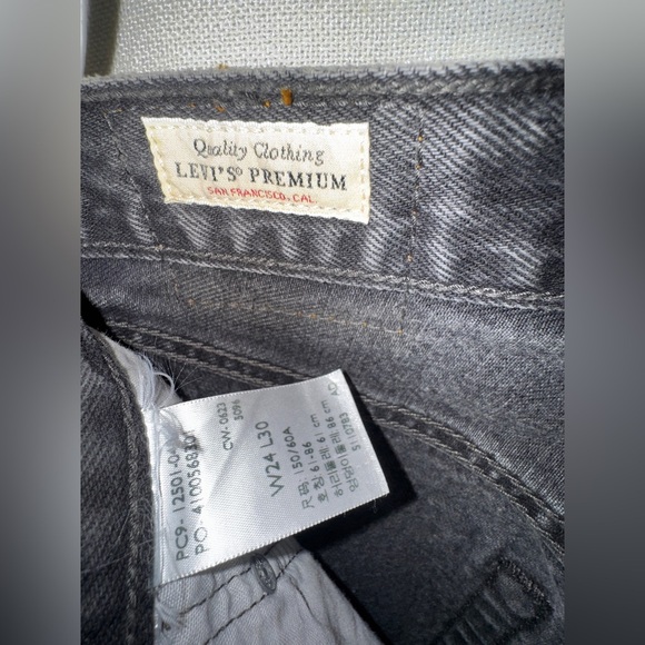 Levi’s 501 Jeans Button Fly Black Size 24 - Picture 4 of 7